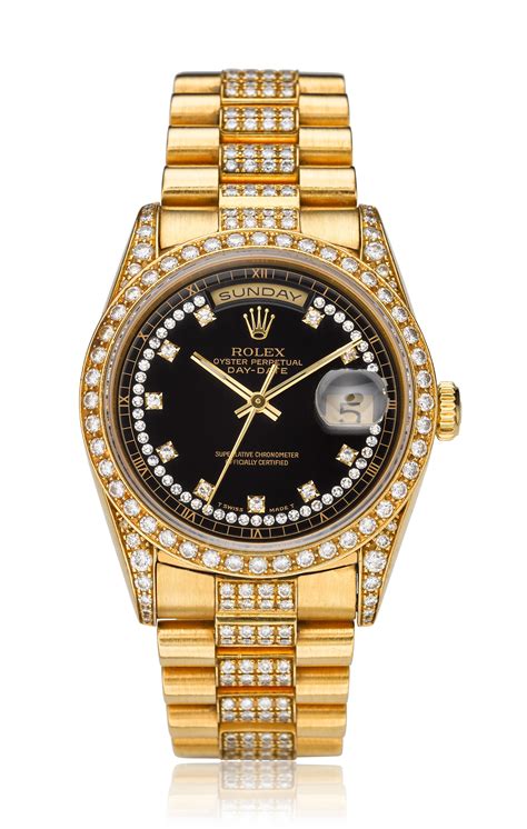 rolex day date oro diamond|gold rolex with diamond bezel.